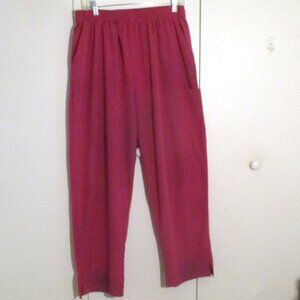 Scrub Stretch Pants, Divine Curves, Size 2X, Raspberry